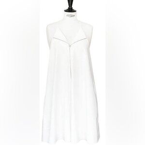 New 3.1 Phillip Lim cotton zip trapeze tent swing relaxed crisp poplin minidress